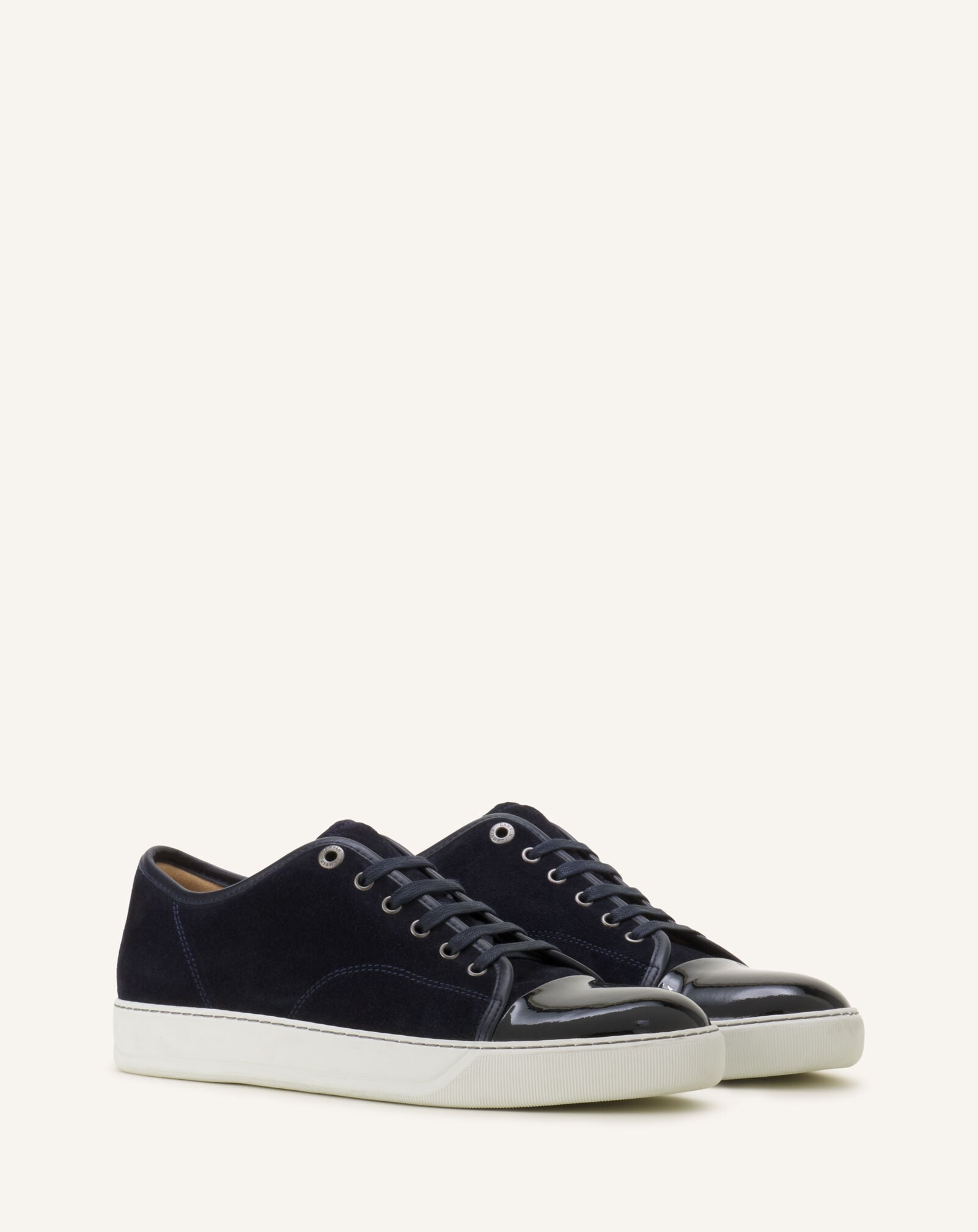SNEAKERS DBB1 EN SUEDE ET CUIR VERNIS Lanvin SNEAKERS DBB1 EN SUEDE ET CUIR VERNIS Bleu Foncé FMSKDBB1VBALP15