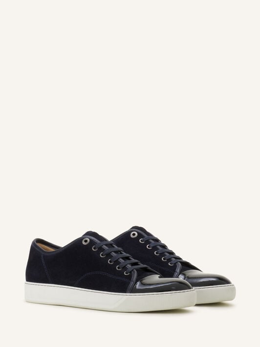 SNEAKERS DBB1 EN SUEDE ET CUIR VERNIS Lanvin SNEAKERS DBB1 EN SUEDE ET CUIR VERNIS Bleu Foncé FMSKDBB1VBALP15