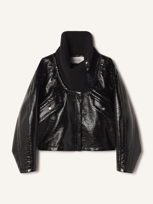 Lanvin ABRIGO CORTO DE VINILO Negro RWCO00236378A26
