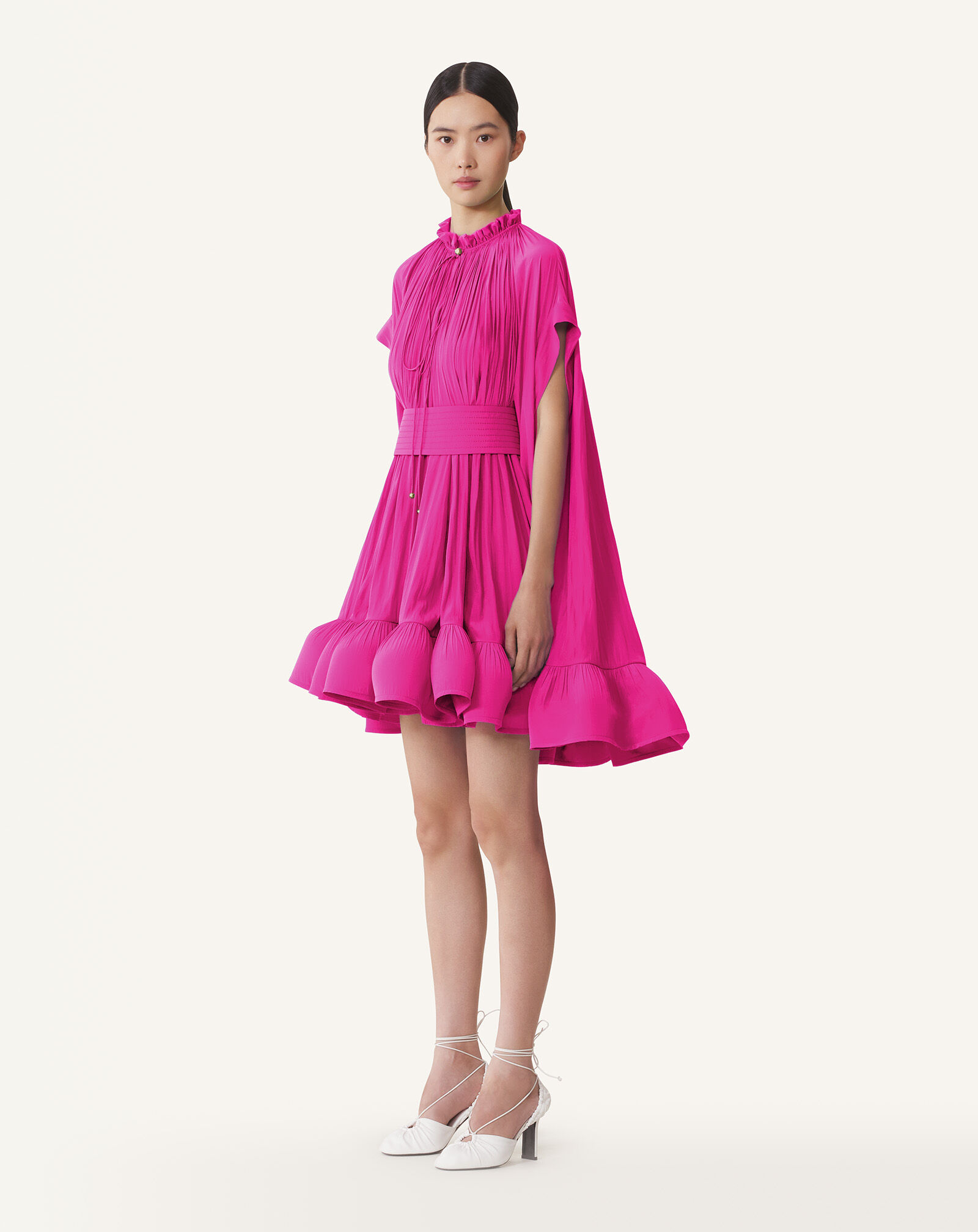 KURZES KLEID AUS CHARMEUSE Lanvin KURZES KLEID AUS CHARMEUSE Fuchsia RWDR209U4778H20