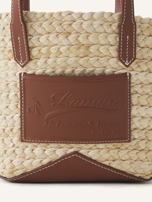 PANIER PETIT CATCH BY LANVIN Lanvin PANIER PETIT CATCH BY LANVIN Écru/Cognac LWBGLPASMACAP26