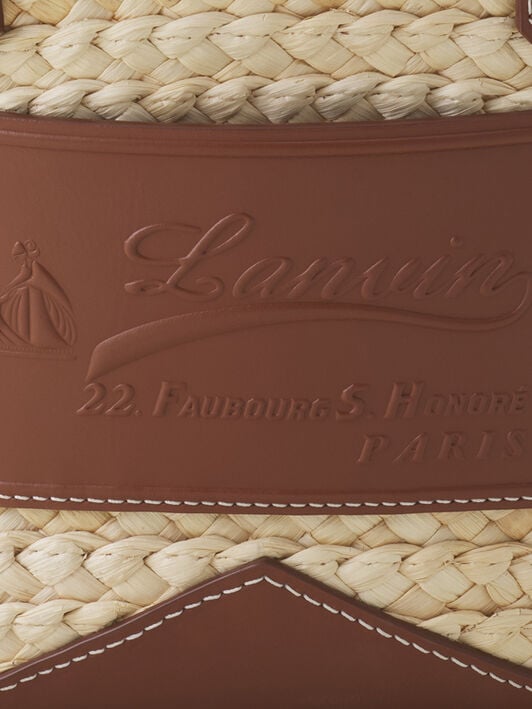 PANIER CATCH BY LANVIN PETIT MODÈLE Lanvin PANIER CATCH BY LANVIN PETIT MODÈLE Écru/Cognac LWBGLPASMACAP26