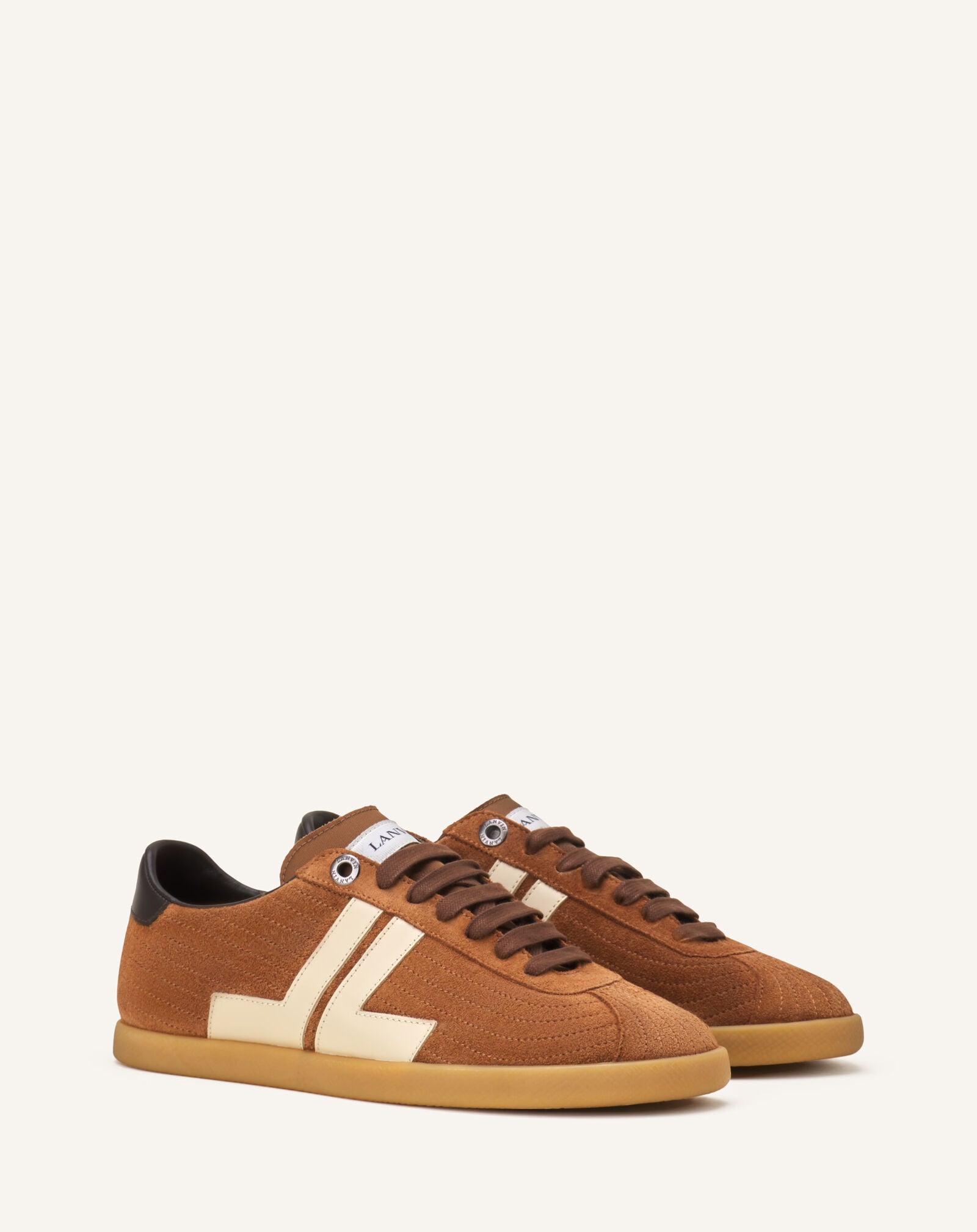 SNEAKERS GLEN 2.0 IN LEATHER Lanvin SNEAKERS GLEN 2.0 IN LEATHER Cognac/Cream FUSKZL01ANAPA26