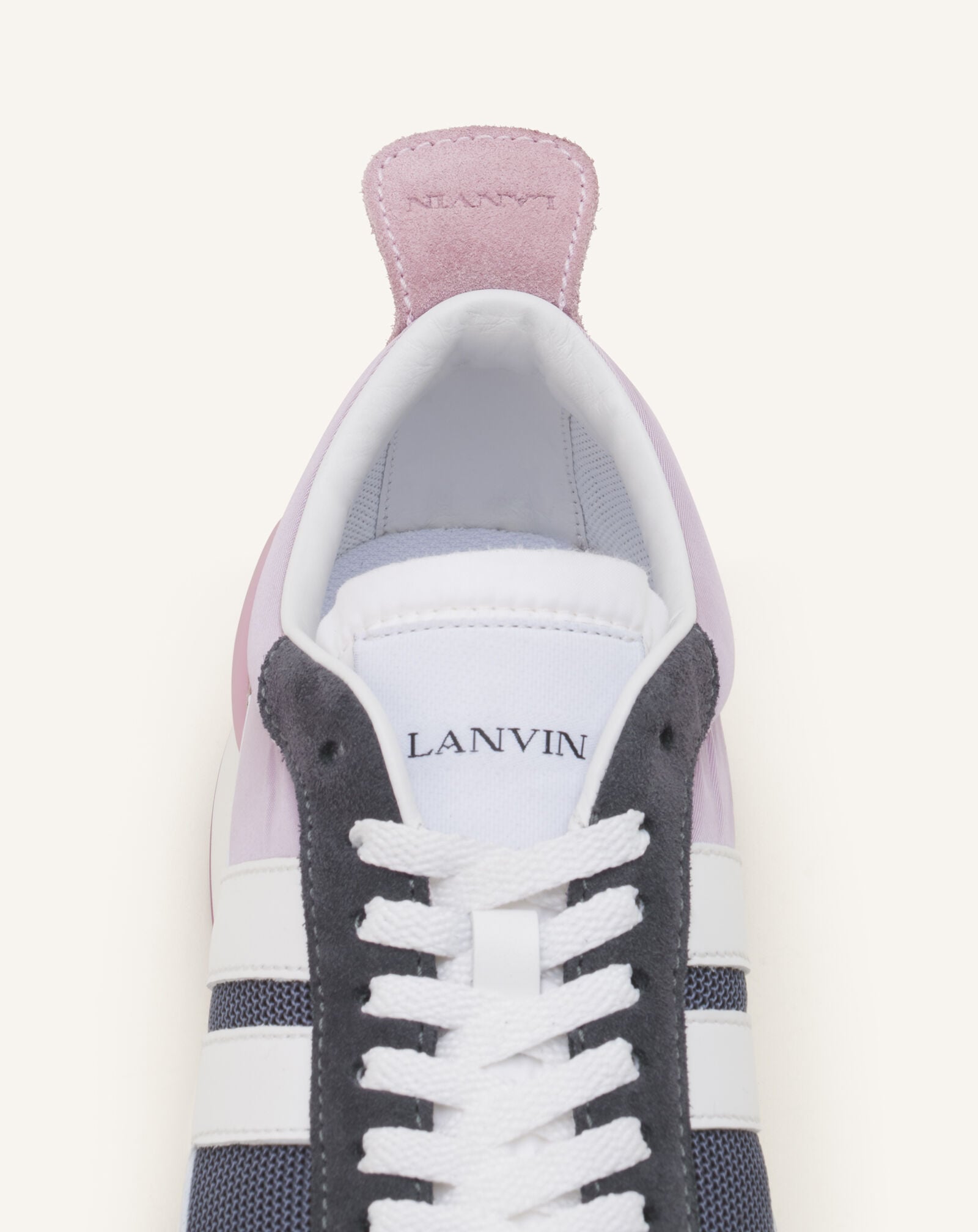 SNEAKER BUMPR AUS NYLON UND MESH Lanvin SNEAKER BUMPR AUS NYLON UND MESH Weiß/Rosa FUSKBMP1NYMEA26