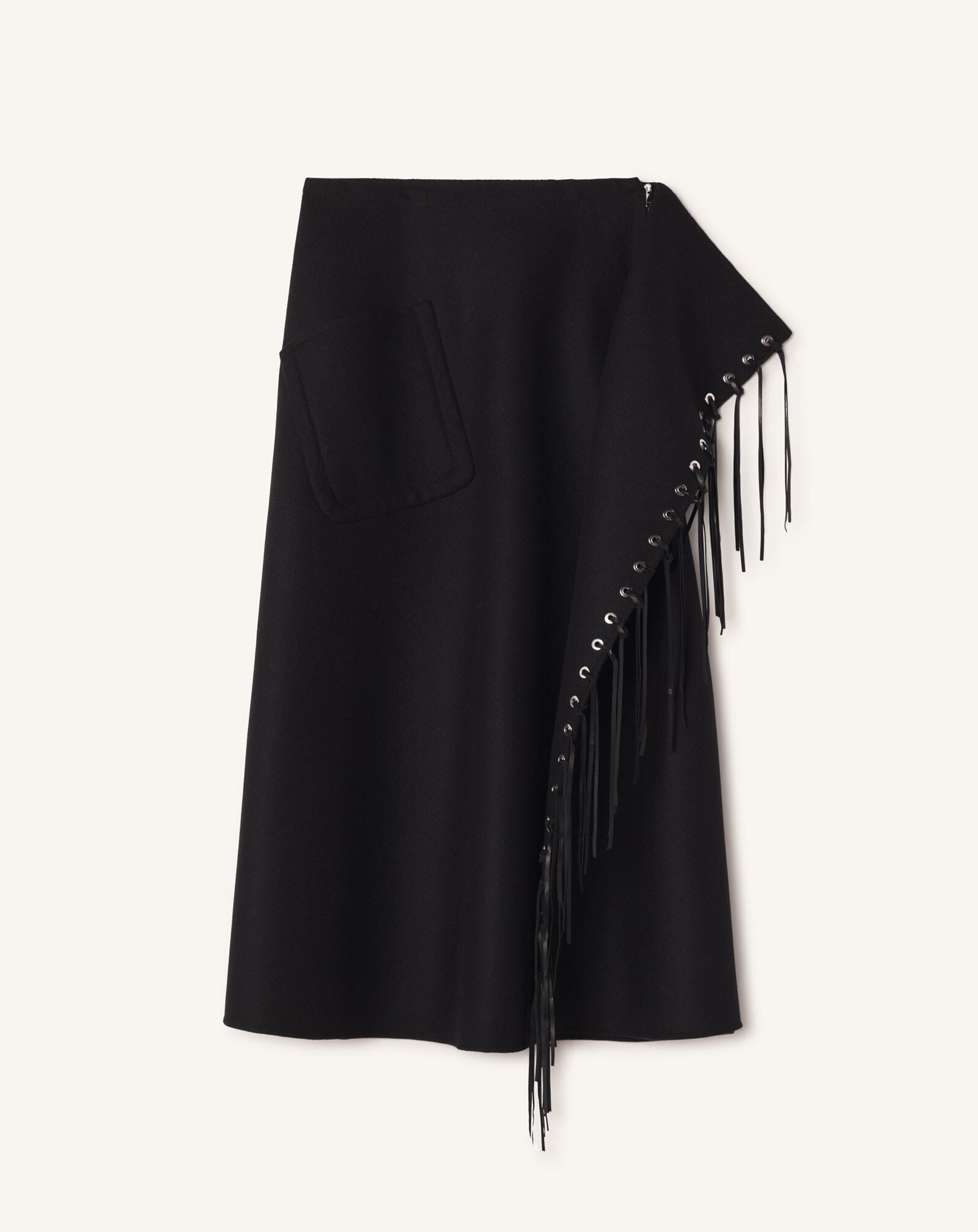 DOUBLE-FACED WRAP SKIRT Lanvin DOUBLE-FACED WRAP SKIRT Black RWST05056373A26