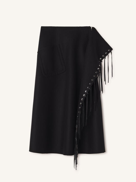 DOUBLE-FACED WRAP SKIRT Lanvin DOUBLE-FACED WRAP SKIRT Black RWST05056373A26