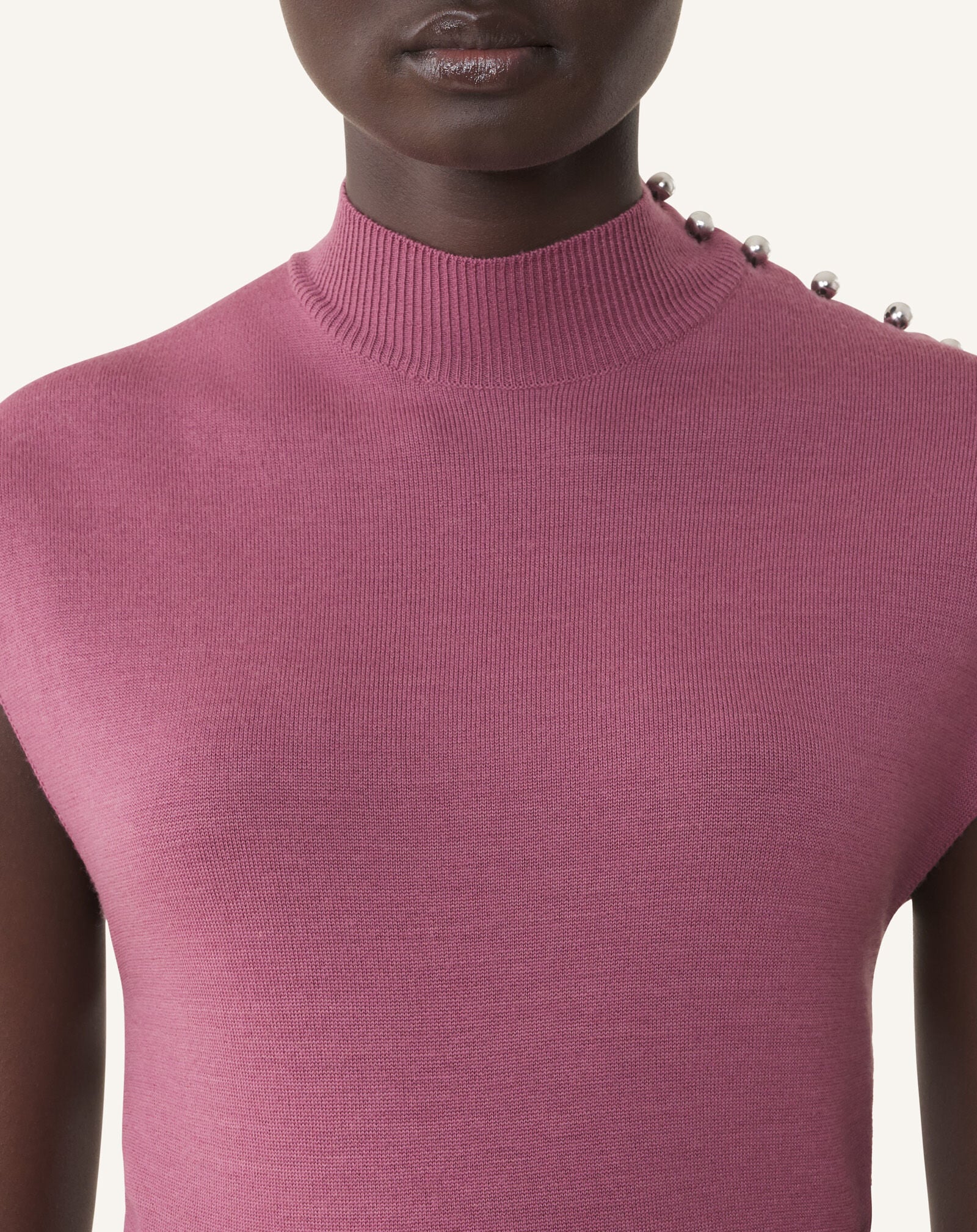 HIGH-NECK DRAPED DRESS Lanvin HIGH-NECK DRAPED DRESS Autumn Pink RWDR0003K118A26