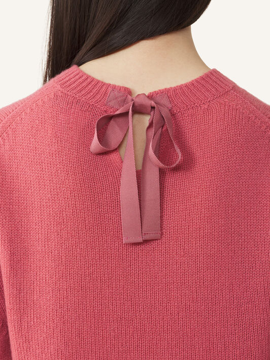 Lanvin GROS-GRAIN KNOT DETAIL JUMPER Old Pink RWPO0016K113A26