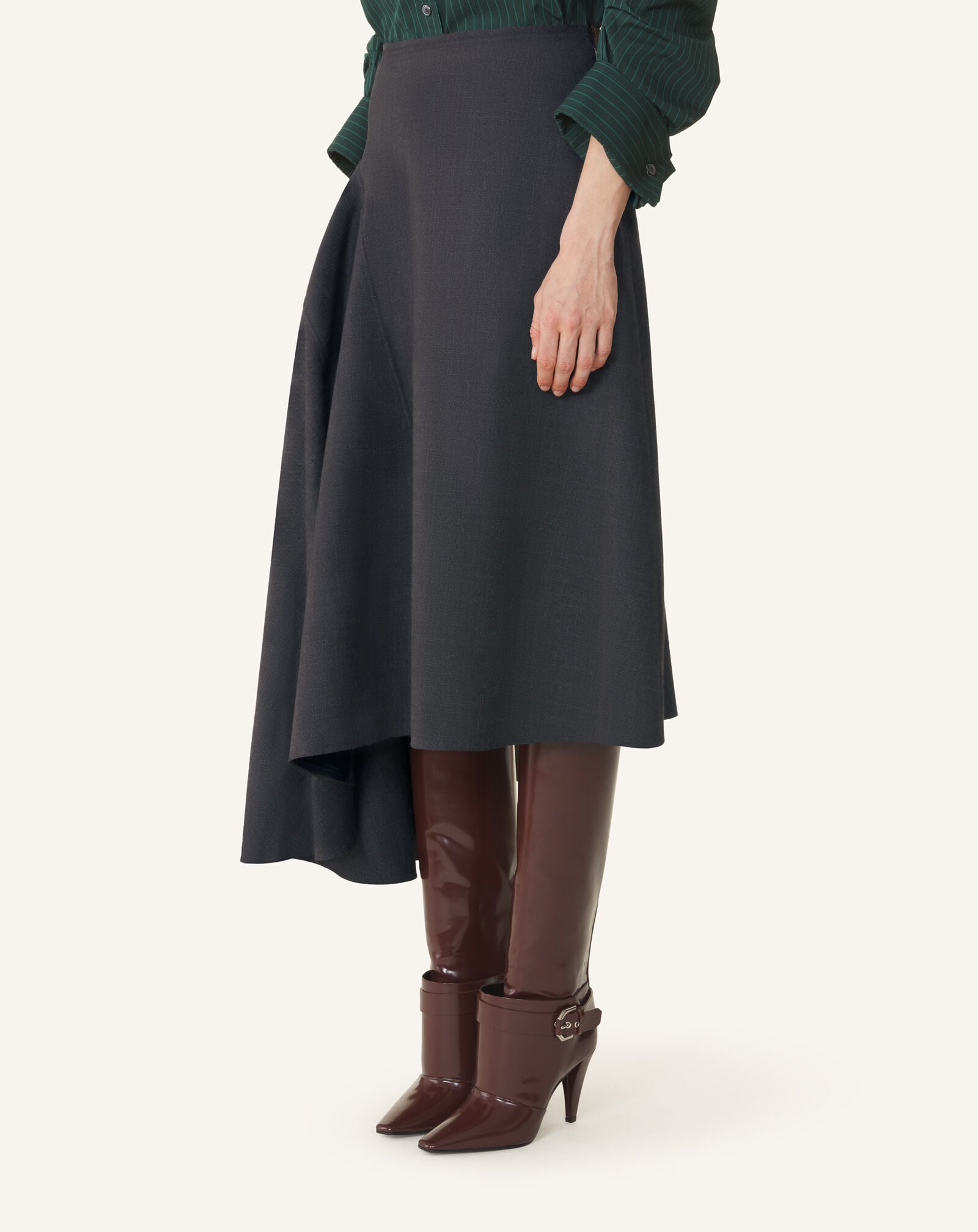 ASYMMETRICAL SKIRT Lanvin ASYMMETRICAL SKIRT Charcoal RWST00516383H26