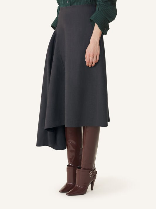 ASYMMETRICAL SKIRT Lanvin ASYMMETRICAL SKIRT Charcoal RWST00516383H26