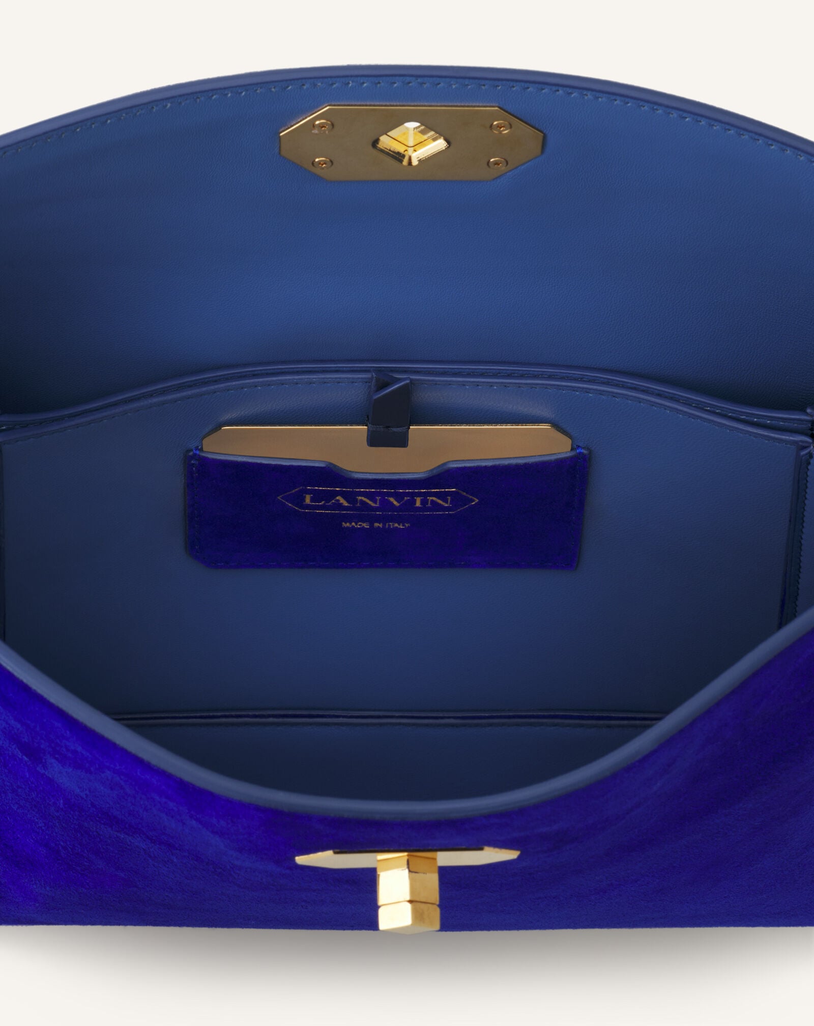 BORSA COMPAGNON IN CAMOSCIO Lanvin BORSA COMPAGNON IN CAMOSCIO Blu Elettrico/Blu Scuro LWBGLRMMNUAYP26