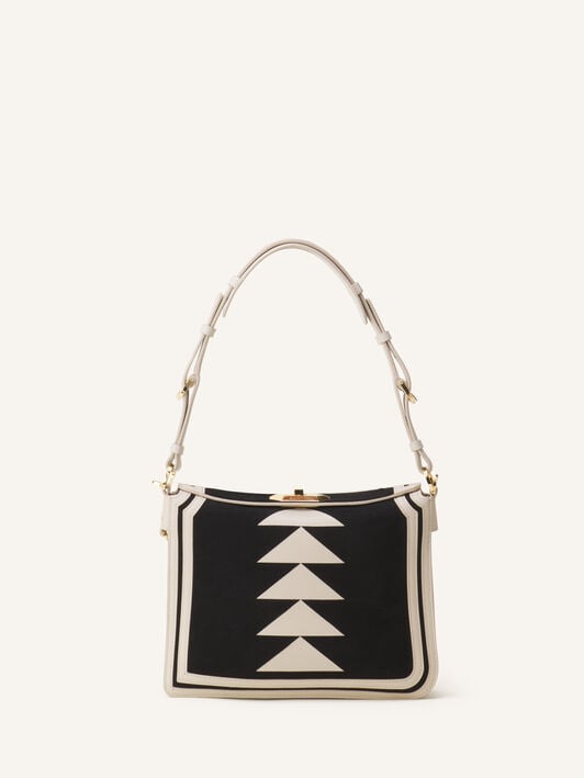 COMPAGNON 20 LEATHER BAG Lanvin COMPAGNON 20 LEATHER BAG Ecru/Black LWBGLRPMNATRE26