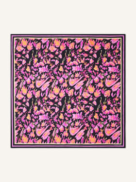 Lanvin FOULARD EN SOIE DISTORTED DAISY Rose AWSAPSC21SFDH26