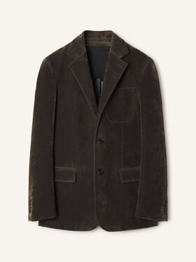 Lanvin VESTE EN DENIM VELOURS Kaki RMJA00016453A26