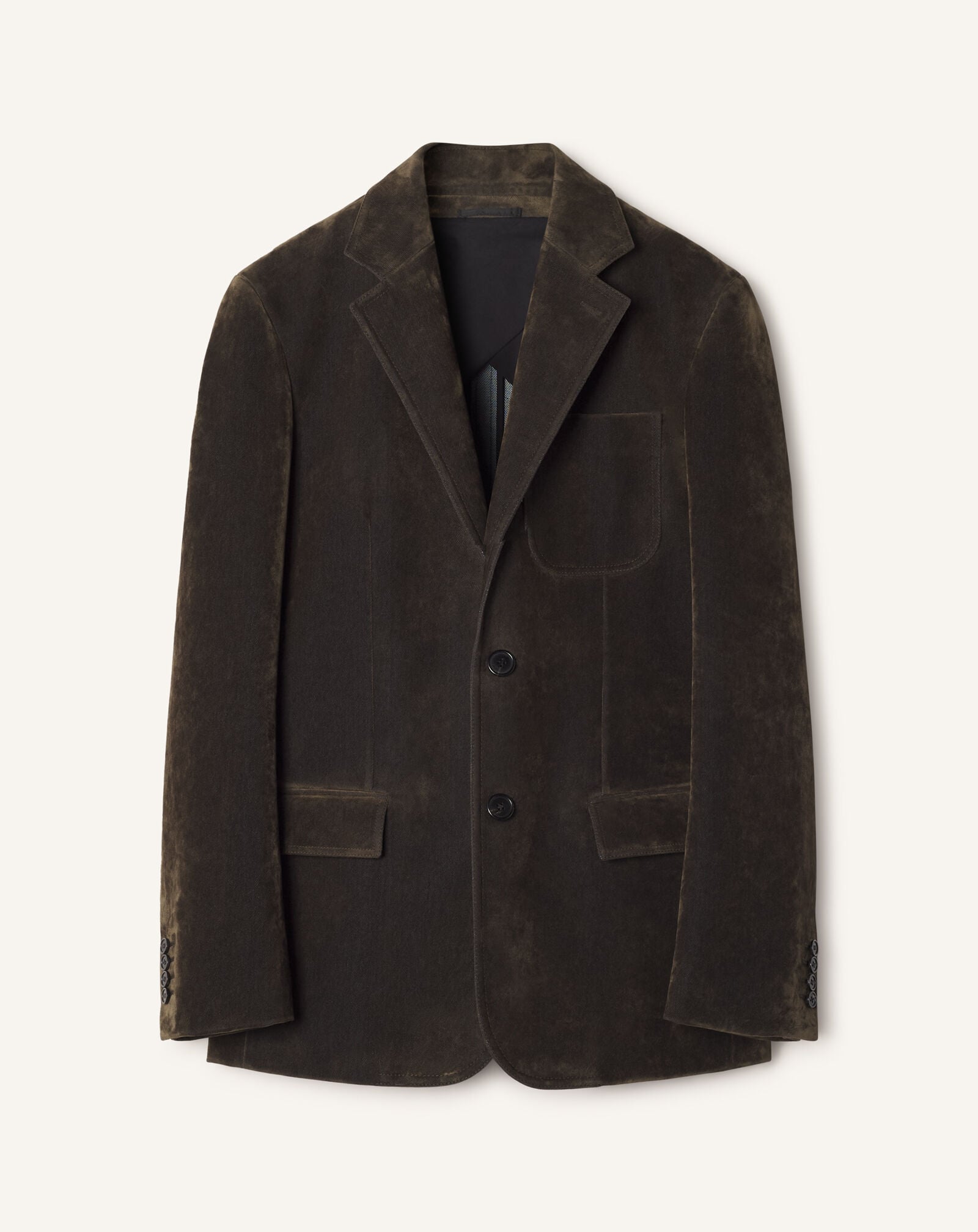 Lanvin VELVET TAILORED JACKET Khaki RMJA00016453A26
