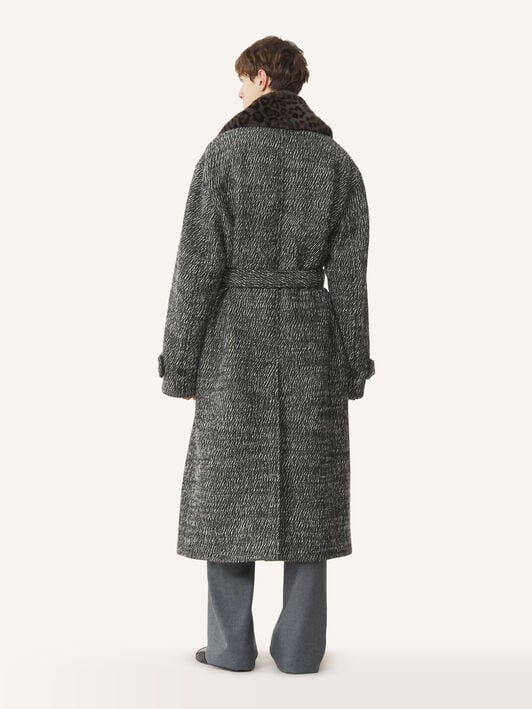 DECONSTRUCTED COAT Lanvin DECONSTRUCTED COAT Black/White RMCO01076377A26