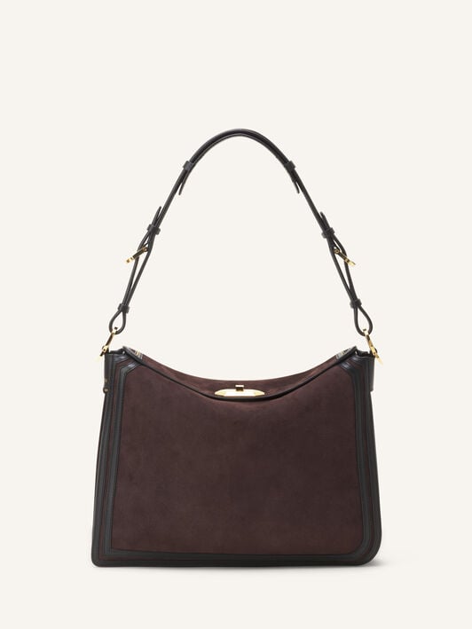 COMPAGNON BAG IN SUEDE Lanvin COMPAGNON BAG IN SUEDE Dark Mocha LWBGLRMMNUCAH25