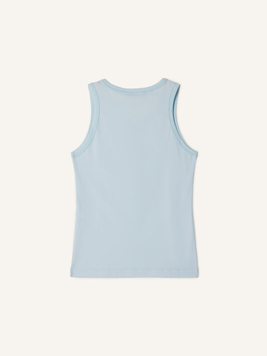 TANKTOP MOTHER AND CHILD AUS BESTICKTEM BAUMWOLLJERSEY Lanvin TANKTOP MOTHER AND CHILD AUS BESTICKTEM BAUMWOLLJERSEY Himmelblau RWTS0067J320E26