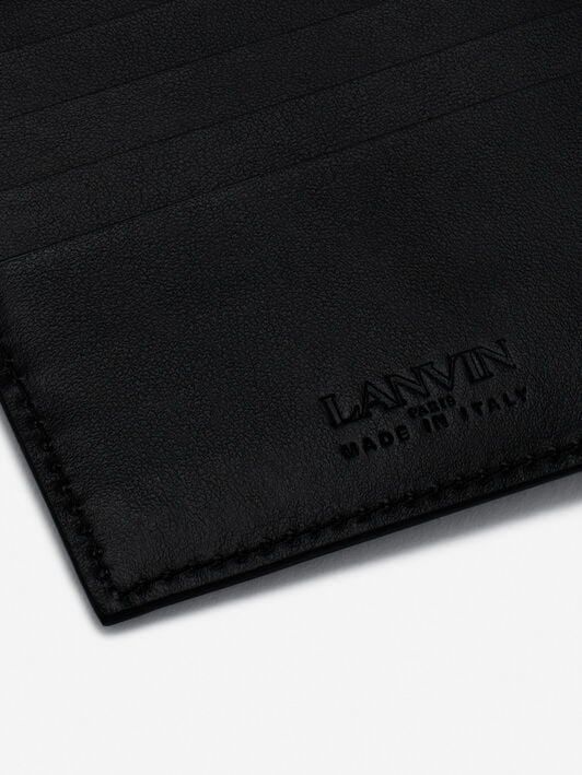 PORTEFEUILLE LANVIN SIGNATURE EN CUIR Lanvin PORTEFEUILLE LANVIN SIGNATURE EN CUIR Noir LMSLSWB3TOPSP24