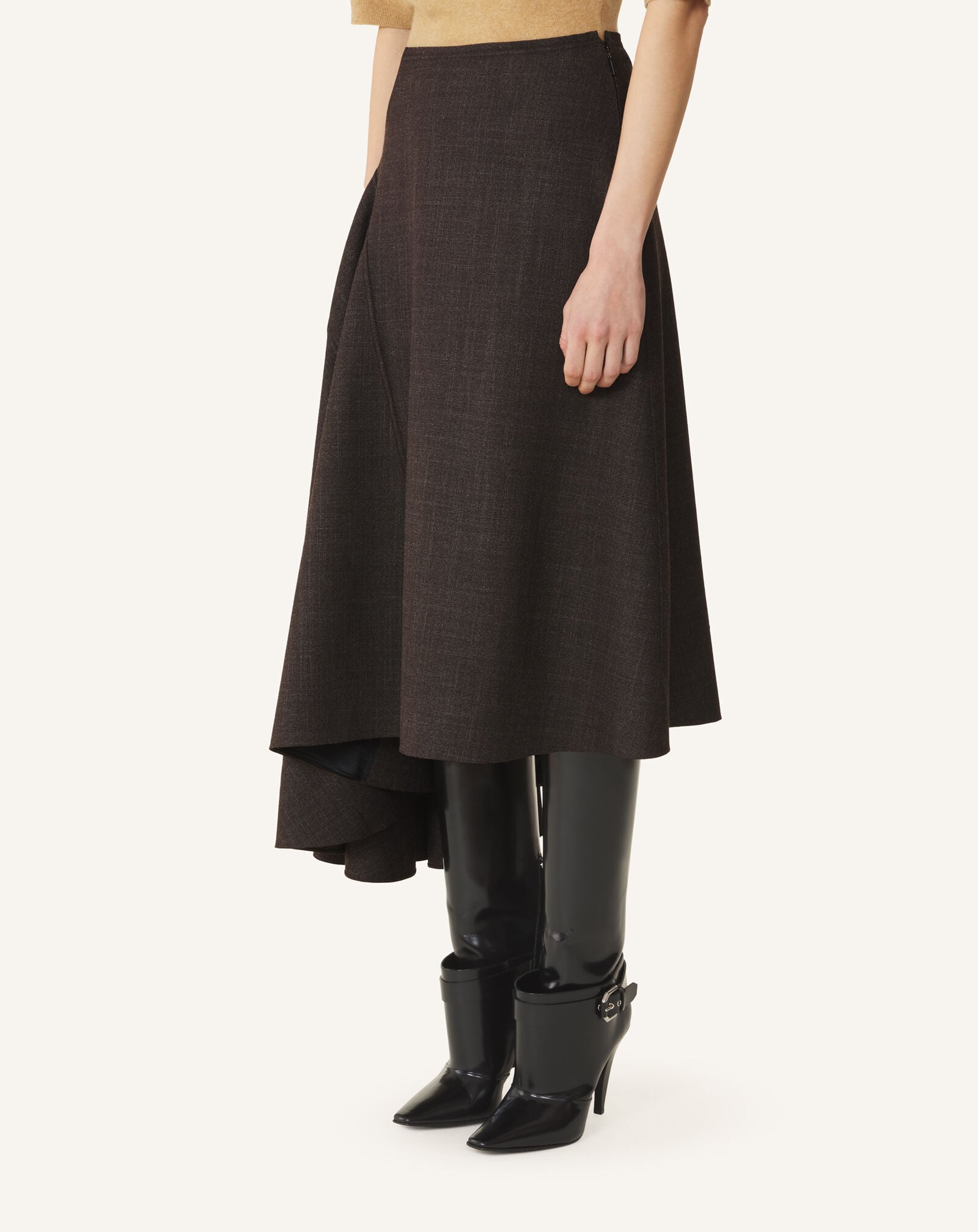 ASYMMETRICAL SKIRT Lanvin ASYMMETRICAL SKIRT Brown/Dark Brown RWST00516473H26