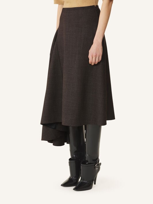 ASYMMETRICAL SKIRT Lanvin ASYMMETRICAL SKIRT Brown/Dark Brown RWST00516473H26