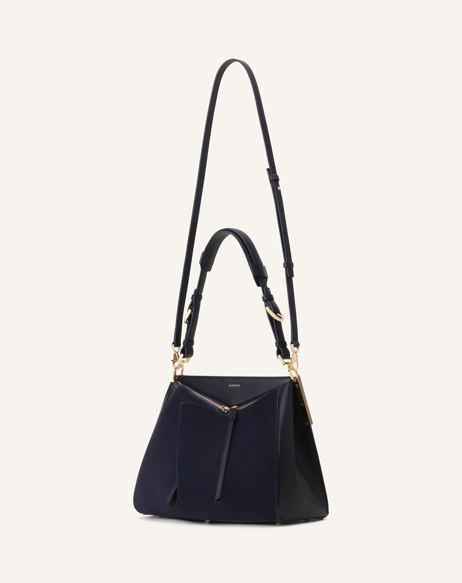 TOP HANDLE ZIPPED PM Lanvin TOP HANDLE ZIPPED PM Black/Navy Blue LWBGLCPMCASUH26