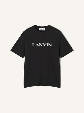 Lanvin T-SHIRT BRODÉ LANVIN EN COTON Noir RMTS0012J300H25