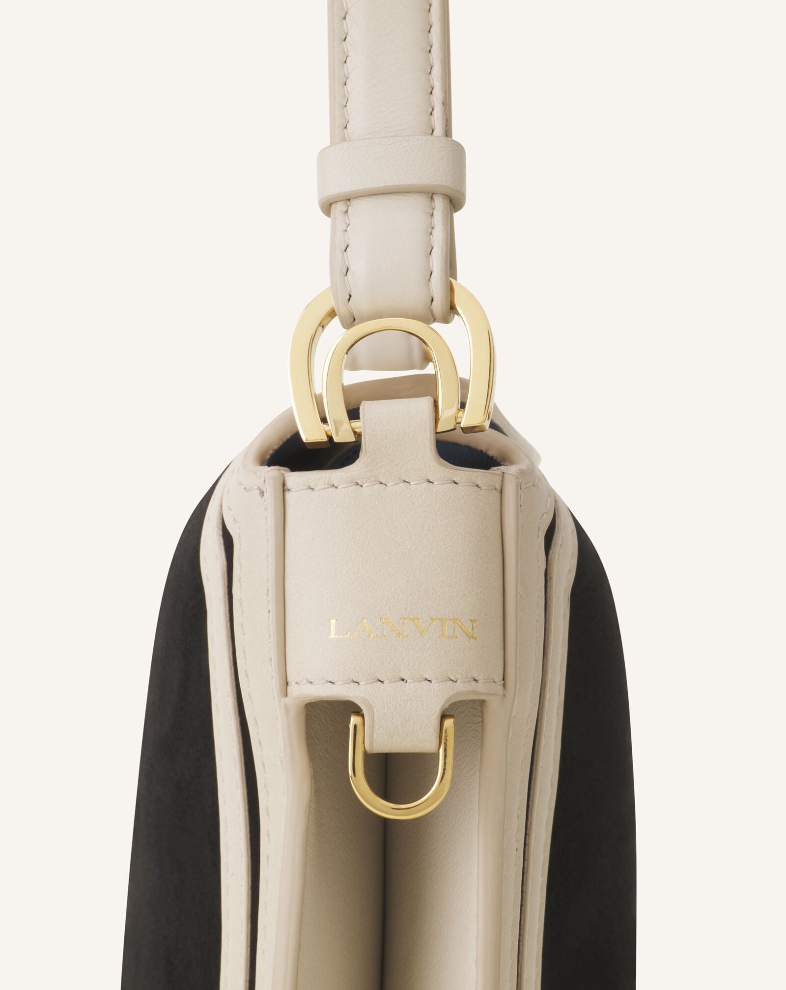 BORSA COMPAGNON 20 IN PELLE Lanvin BORSA COMPAGNON 20 IN PELLE Ecru/Nero LWBGLRPMNATRE26