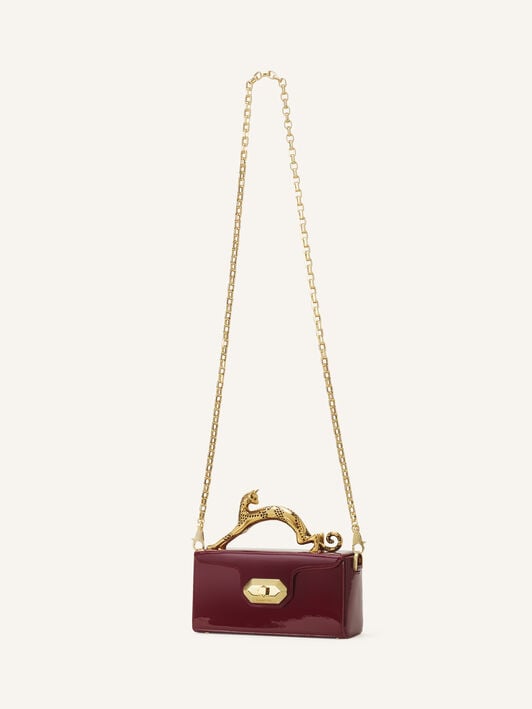 BOLSO NANO PENCIL CAT DE CHAROL Lanvin BOLSO NANO PENCIL CAT DE CHAROL Granate LWBGBR04GLCAA26