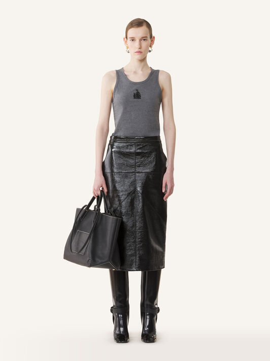 TANKTOP MOTHER AND DAUGHTER AUS BESTICKTEM JERSEY Lanvin TANKTOP MOTHER AND DAUGHTER AUS BESTICKTEM JERSEY Dunkelgrau meliert RWTS0067J060A26