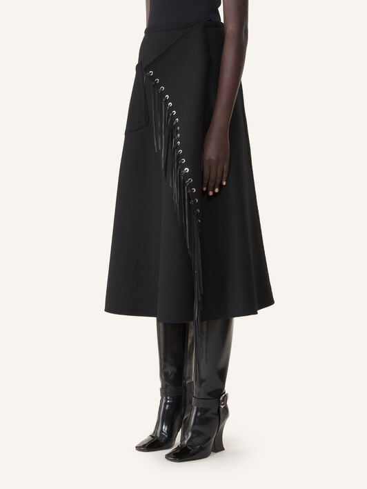DOUBLE-FACED WRAP SKIRT Lanvin DOUBLE-FACED WRAP SKIRT Black RWST05056373A26