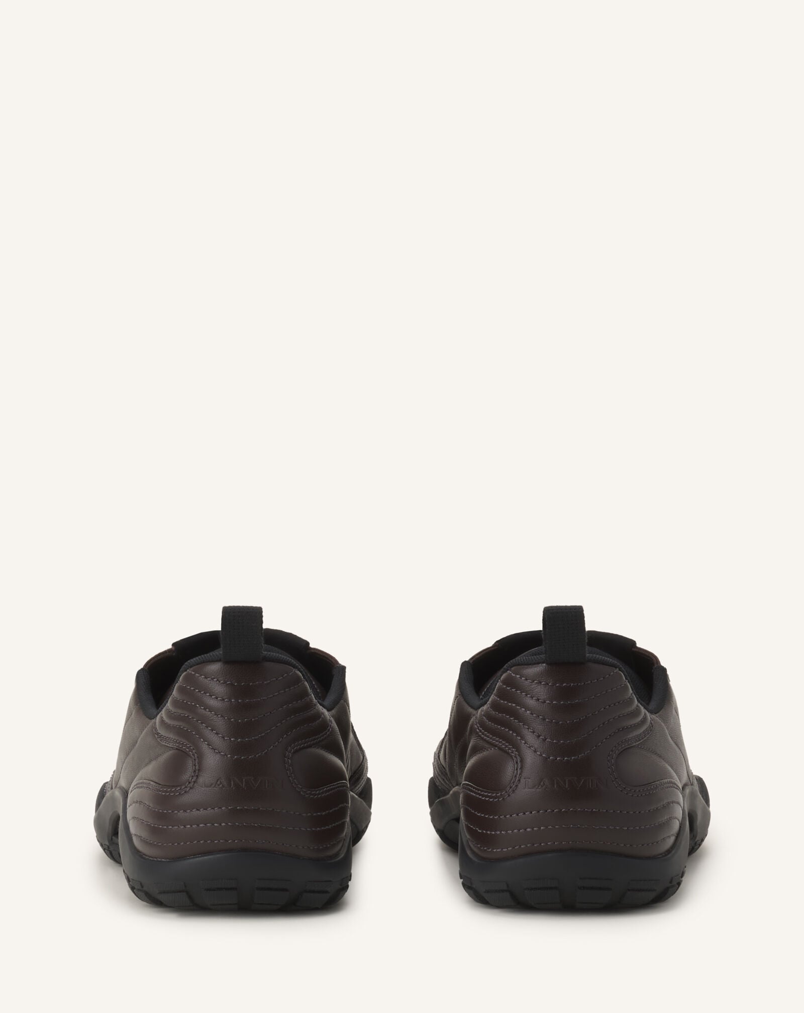 LNV2 SNEAKERS IN LEATHER Lanvin LNV2 SNEAKERS IN LEATHER Brown/Black FUSKAK03LEATA26