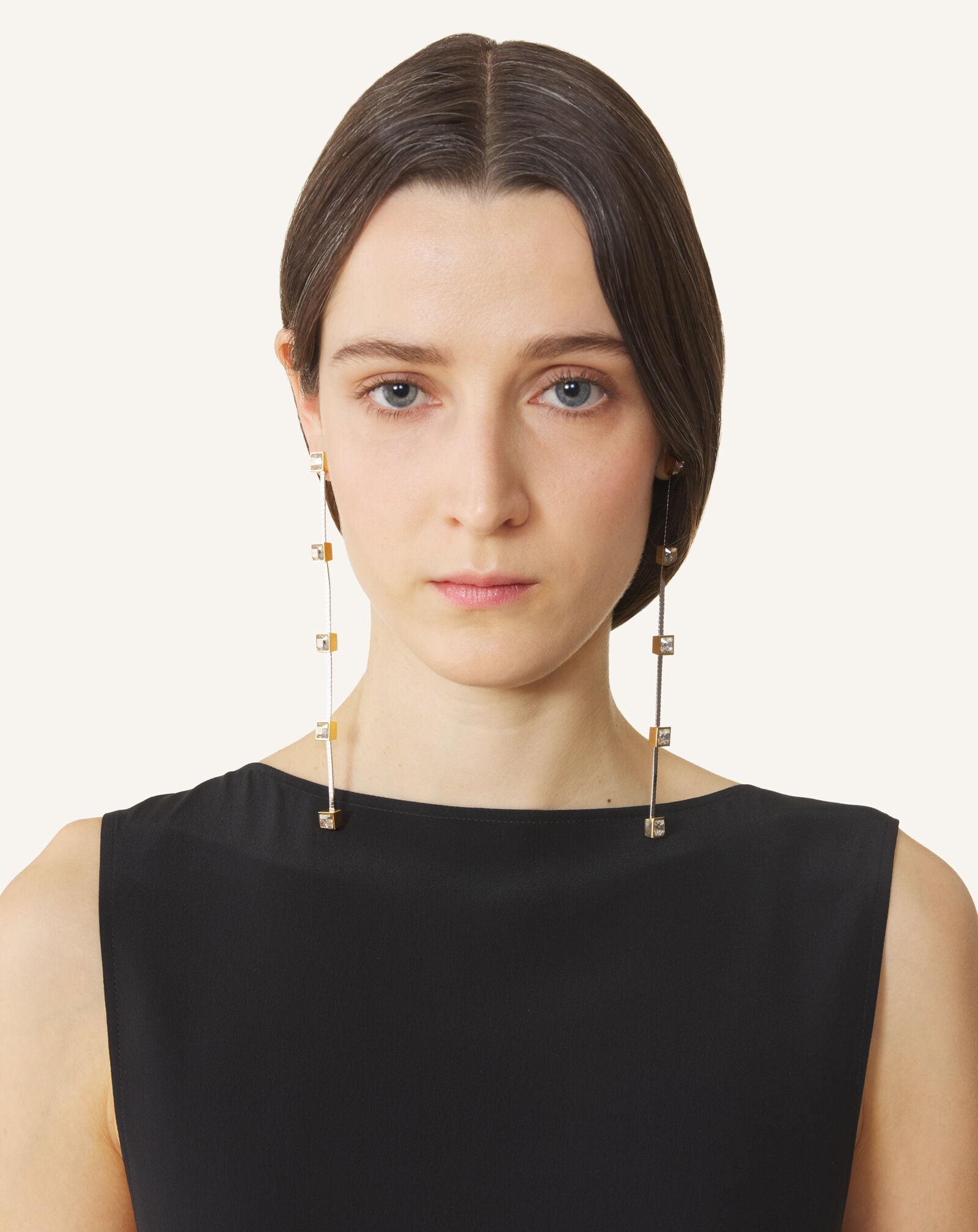 EARRINGS DIAMONDS LINE Lanvin EARRINGS DIAMONDS LINE Silver/Gold AWCJFBO3LGDLH26