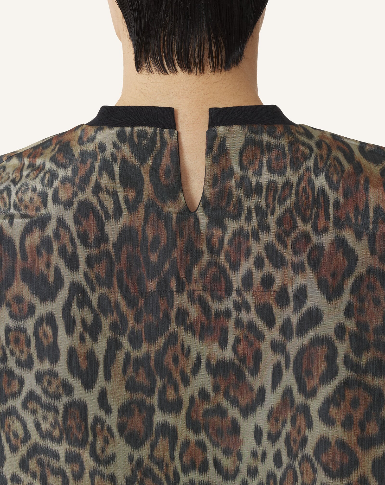 CAMISETA REVERSIBLE ESTAMPADA DE ALGODÓN Y TAFETÁN Lanvin CAMISETA REVERSIBLE ESTAMPADA DE ALGODÓN Y TAFETÁN Negro RMTS0068J040A26