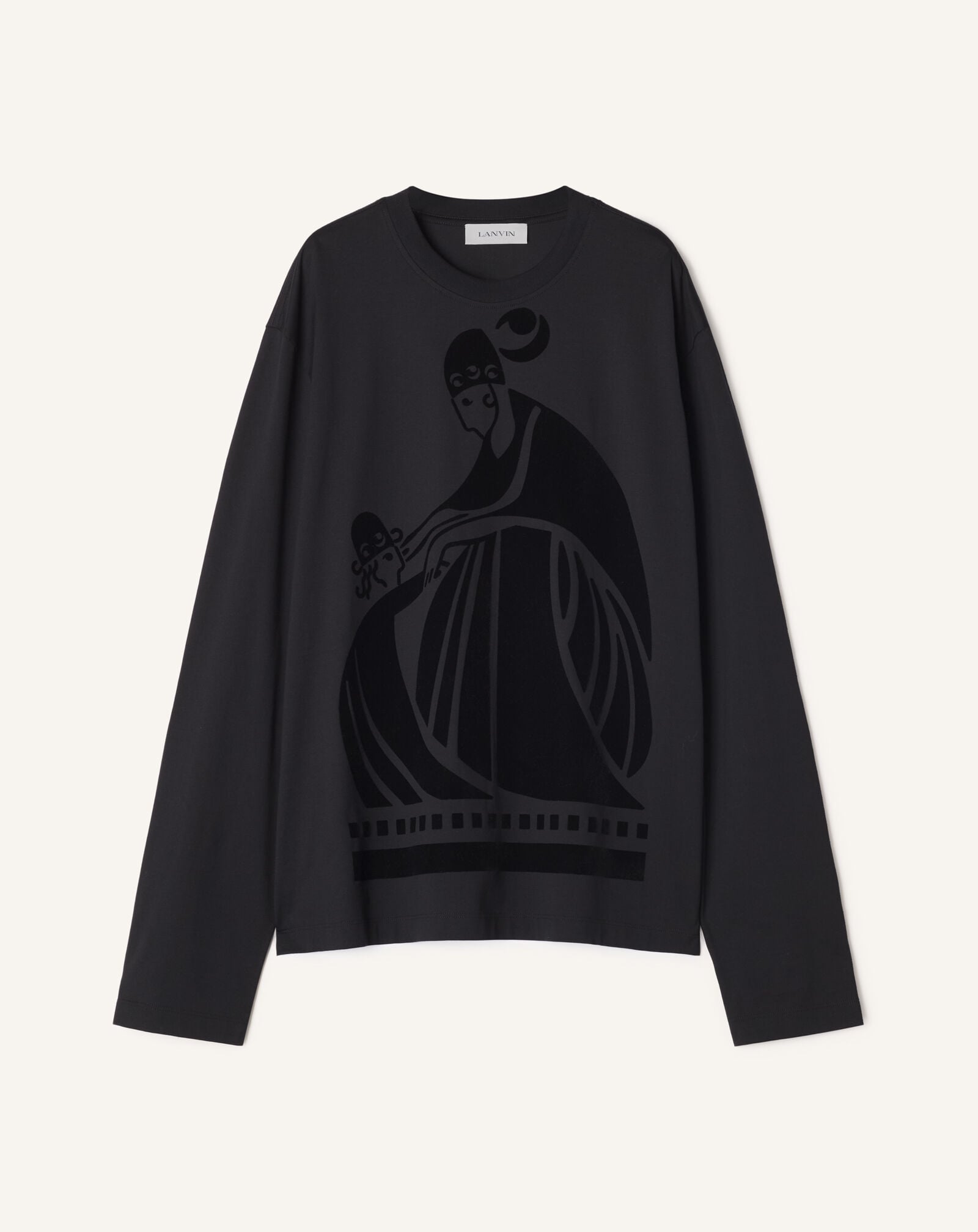 Lanvin M&D LOGO LONG-SLEEVE T-SHIRT Black RMTS0052J040A26