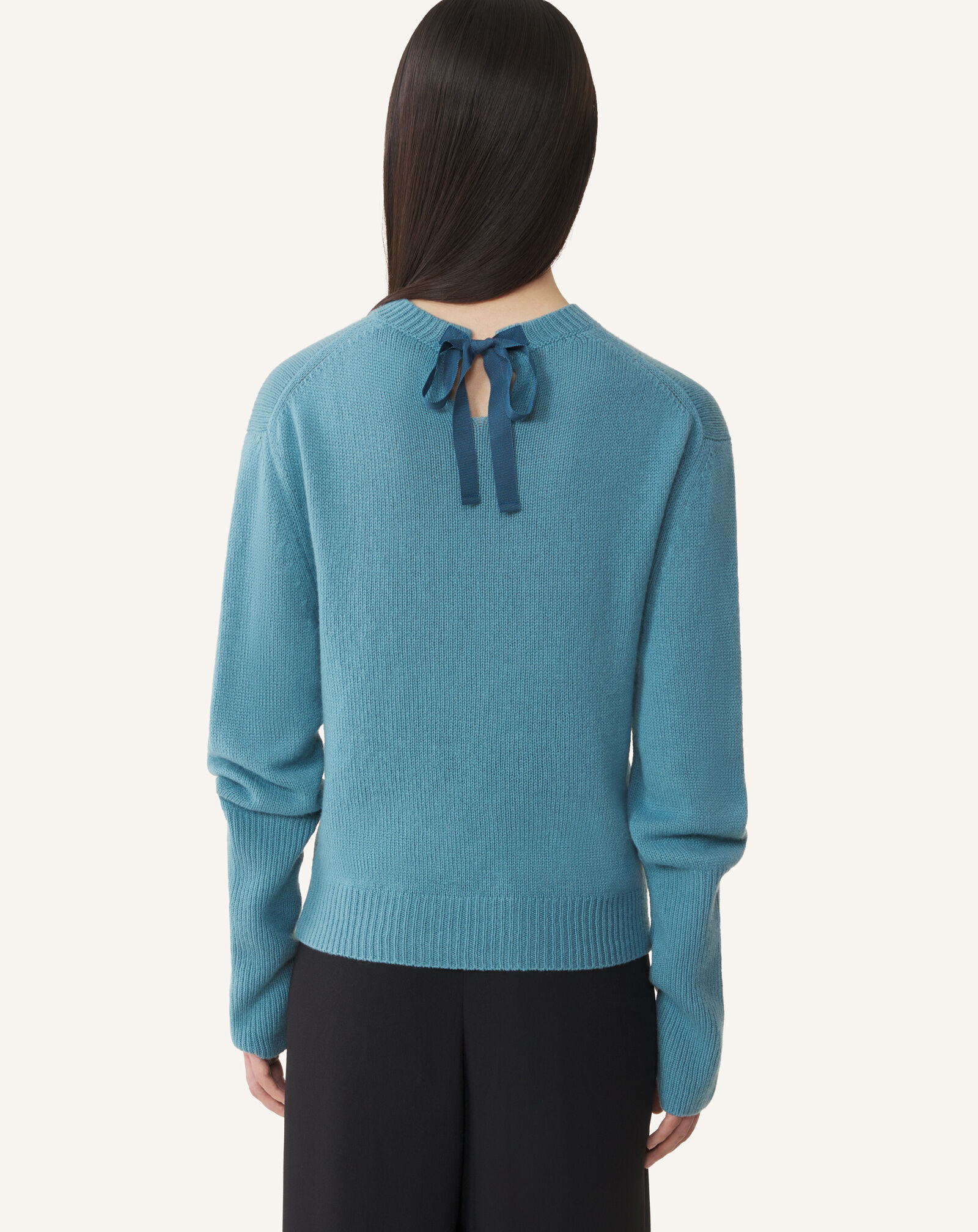 Lanvin GROS-GRAIN KNOT DETAIL JUMPER Frost RWPO0016K113A26