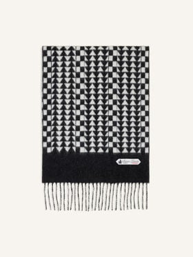 Lanvin ÉCHARPE ARTDECO EN CACHEMIRE Noir/Blanc AWSAPSC32WLOA26