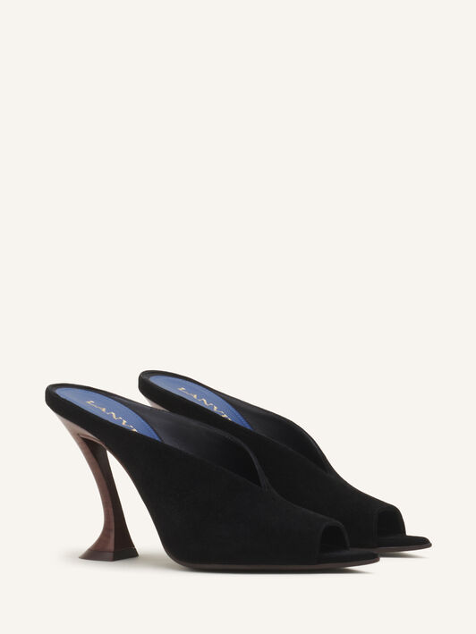 MULE MIDNIGHT STEP EN DAIM Lanvin MULE MIDNIGHT STEP EN DAIM Noir FWPUGA0DSUEDA26