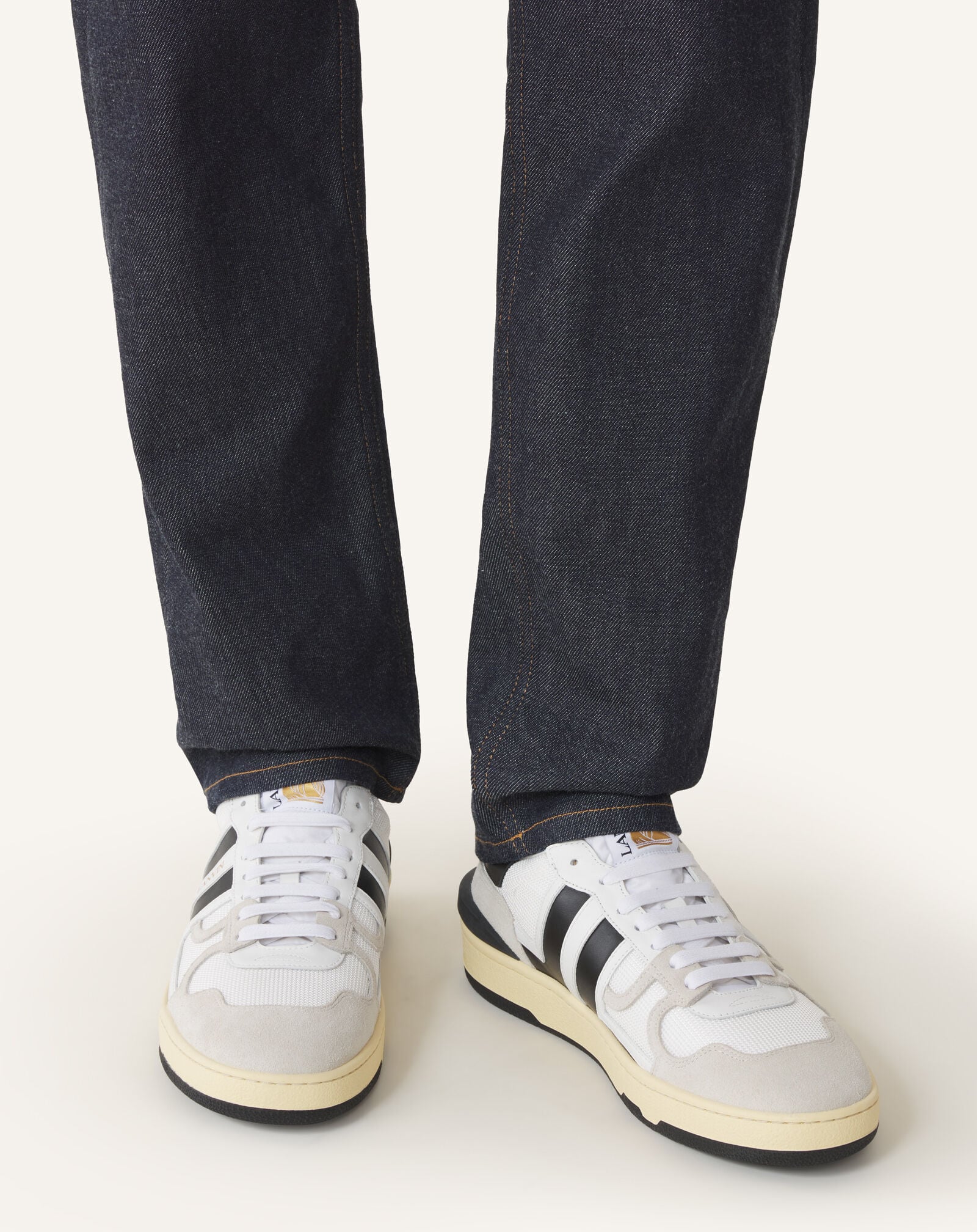 SNEAKERS CLAY EN MESH Lanvin SNEAKERS CLAY EN MESH Blanc/Noir FUSKDK00NAS1P25