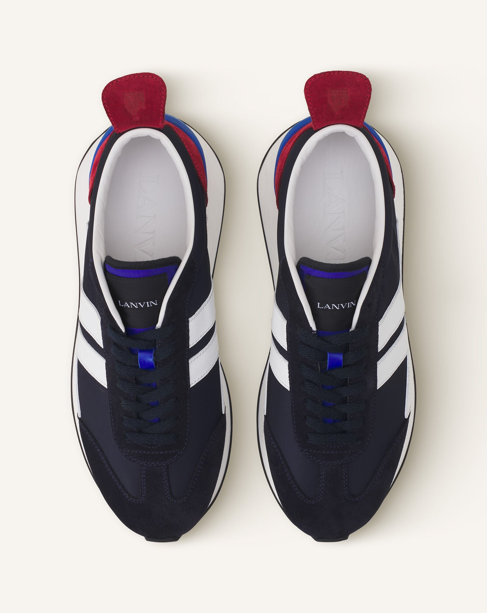 SNEAKER BUMPR AUS NYLON Lanvin SNEAKER BUMPR AUS NYLON Weiß/Marineblau-Schwarz FUSKBUMPNYLOH25