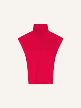 Lanvin COLLETTO LANVIN SIGNATURE IN CASHMERE Rosso AMSAVCO43WSIH26
