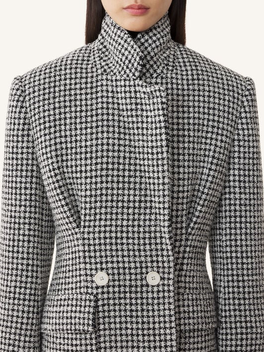 FITTED TWEED JACKET Lanvin FITTED TWEED JACKET Black/White RWJA01176386A26