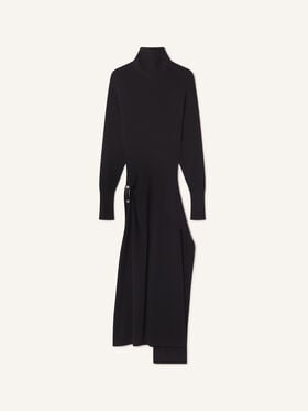 Lanvin VESTIDO MIDI DE LANA Y CACHEMIRA Negro RWDR0040K065H25