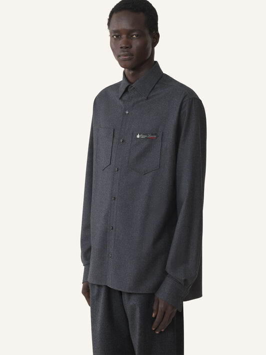 REGULAR FIT OVERSHIRT Lanvin REGULAR FIT OVERSHIRT Charcoal RMSI00136383A26
