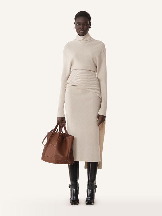 Lanvin ROBE MIDI EN LAINE ET CACHEMIRE Lune RWDR0040K065H25