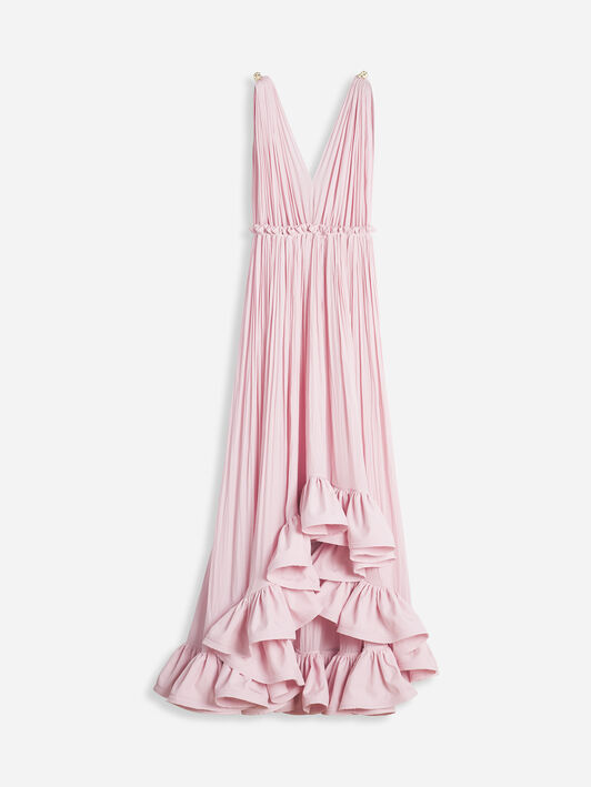 LANGES KLEID MIT RÜSCHEN Lanvin LANGES KLEID MIT RÜSCHEN Hellrosa RWDRC0354778A24