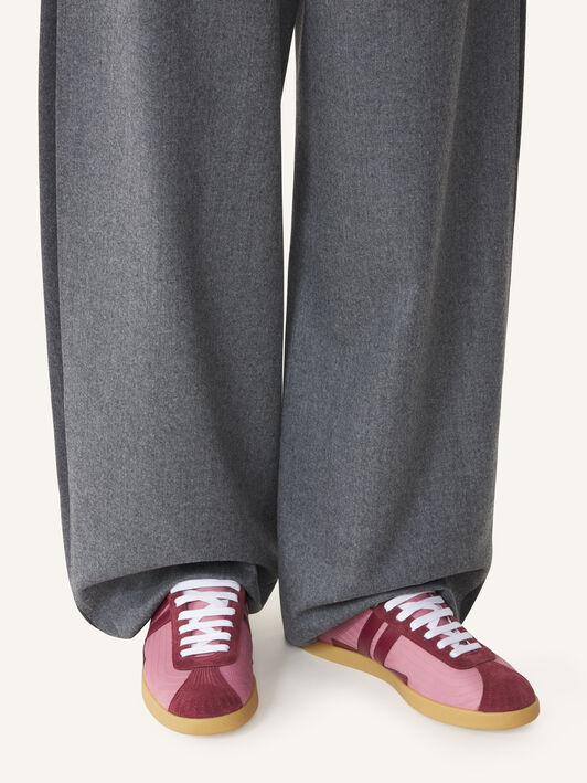 Lanvin SNEAKERS GLEN 2.0 EN NYLON Rose/Bordeaux FUSKZL01NYSQA26