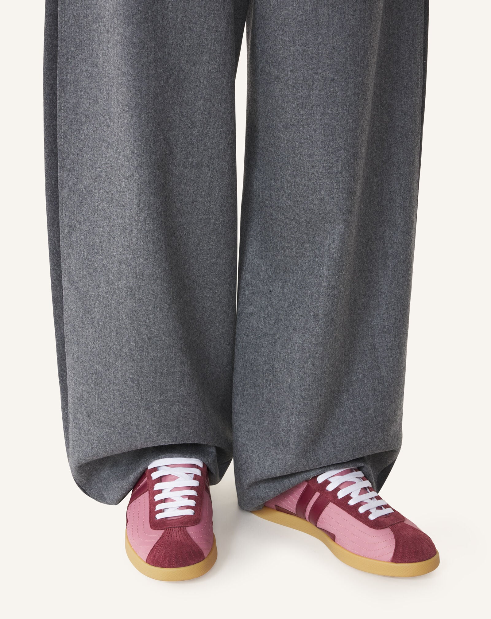 Lanvin SNEAKERS GLEN 2.0 EN NYLON Rose/Bordeaux FUSKZL01NYSQA26