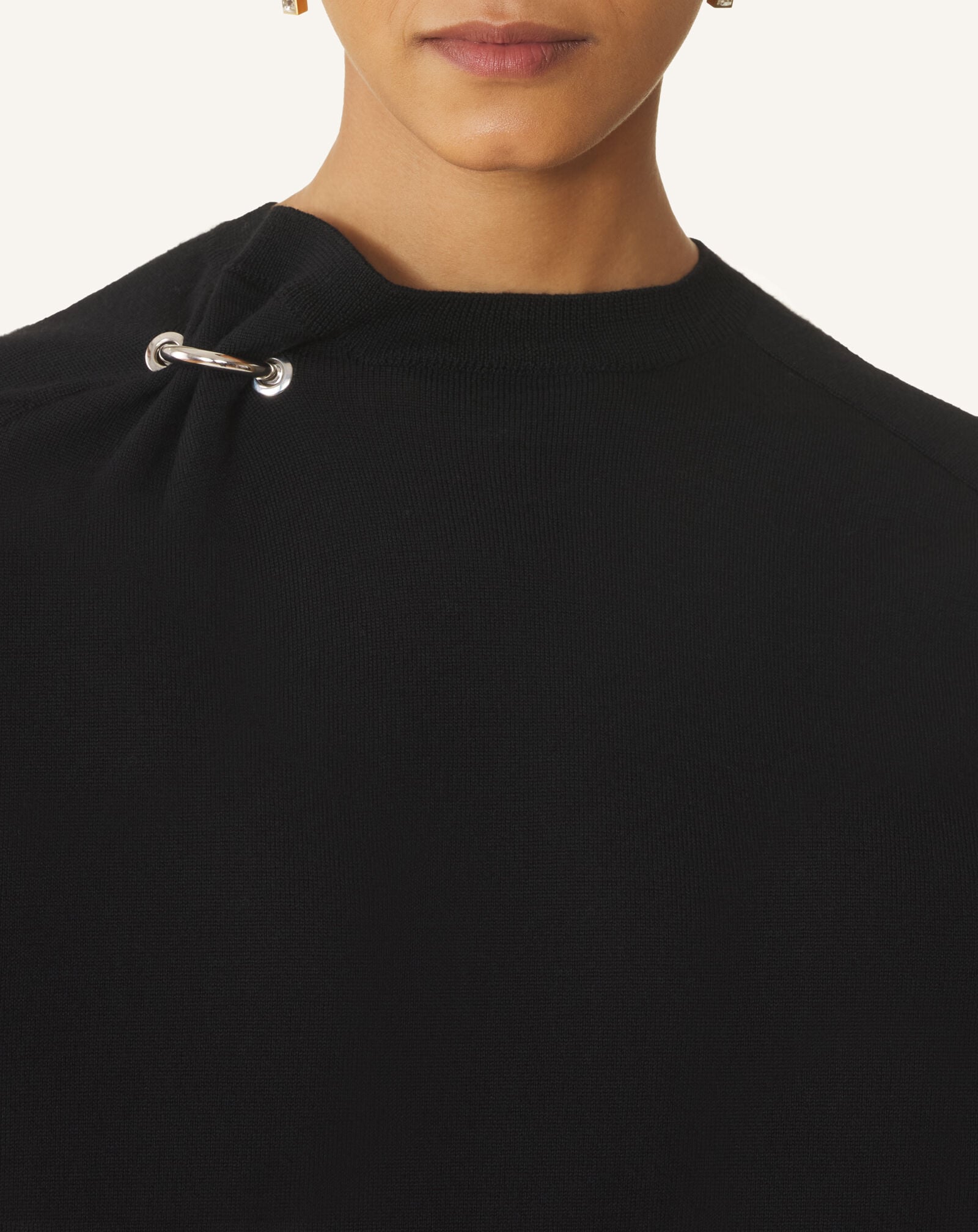PIERCING DETAIL SHORT JUMPER Lanvin PIERCING DETAIL SHORT JUMPER Black RWPO0064K129H26