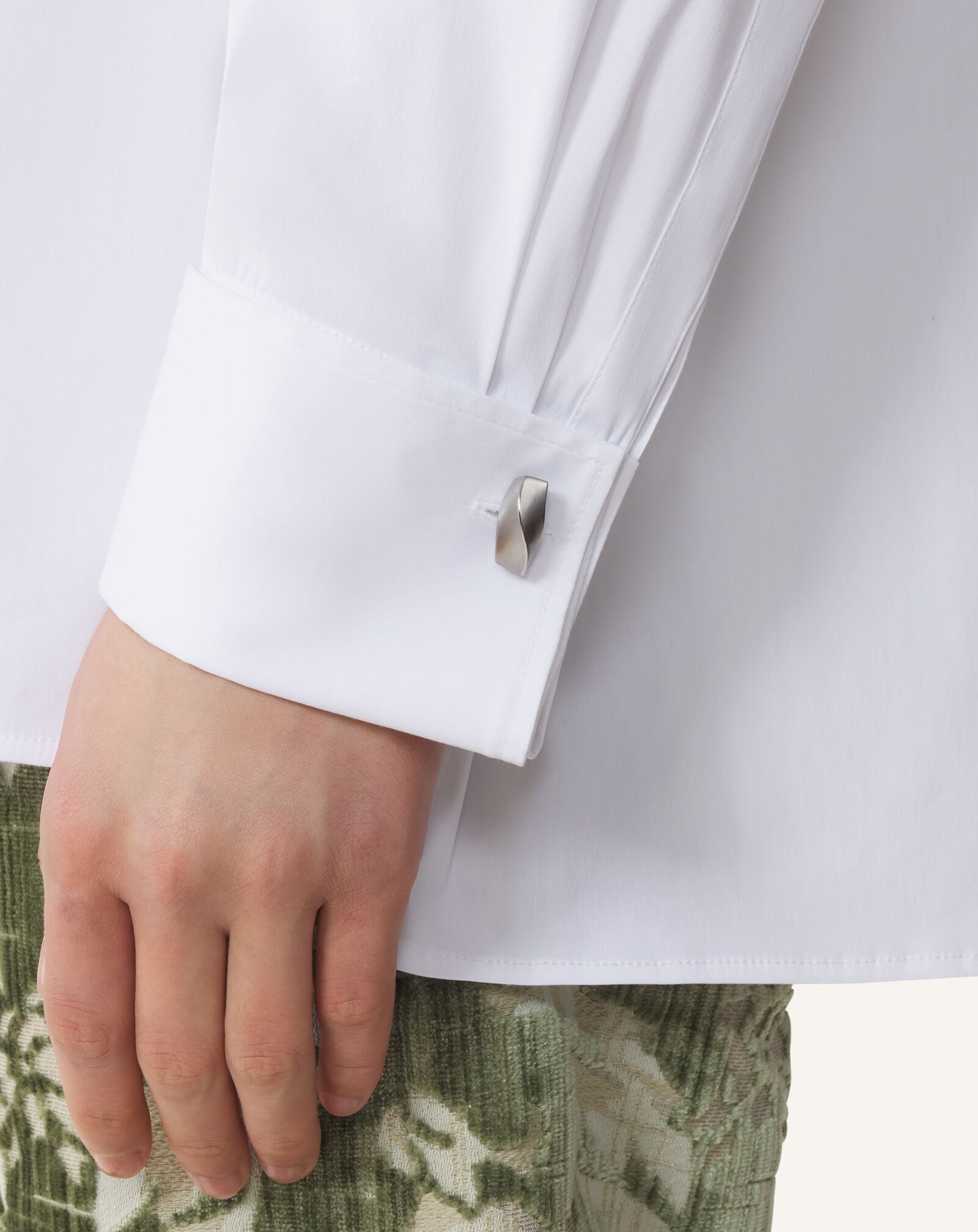 MEN'S CUFFLINKS WAVE IN METAL Lanvin MEN'S CUFFLINKS WAVE IN METAL Silver AMCJSCL1LTWAA26